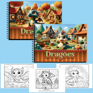 Livro para Colorir - Dragões